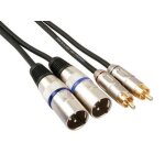 C�ble xlr rca 2 x xlr 3 broches vers 2 x rca m le 1 m