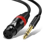 Cble xlr vers jack 6, 35mm, cble xlr femelle vers trs 6, 35 mm, pour guitare, microphone, amplificateur, ...