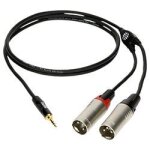 C�ble en y mini - jack 3. 5mm m�le st�r�o / 2x xlr m�le minilink pro noir 1. 8m klotz