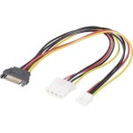 C�ble y renkforce alimentation [1x alimentation s�ta m�le 15 p�les - 1x alimentation ide femelle 4 p�les, ...