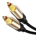 Cablecreation cble toslink cble optique numrique mle a mle avec plaqu or pour home cinma barre ...