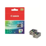 Canon bci - 16 - pack de 2 - jaune, cyan, magenta - originale - rservoir d'encre - pour i90; pixma ip90, ...