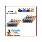 Canon pgi - 525 cli - 526 : lot 10 cartouches compatible pour pixma mg5150 mg5300 mg5350 mg6150 mg6250 ...