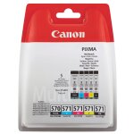 Canon pgi - 570 / cli - 571 - pack de 5 cartouches d'encre originales - noir, noir photo, cyan, magenta, ...