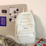 Cartable tudiant multicouche simple all - match tudiant sac a dos grande capacit lyce college tudiant ...