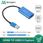 Carte d'acquisition vido hd 1080p 4k usb vers hdmi, adaptateur usb 3. 0 femelle pour jeu, diffusion ...