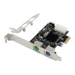 Carte adaptateur pcie vers 2xps2 ps / 2 ports pour clavier et souris pc nipseyteko