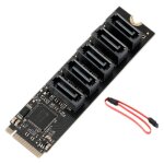 Carte adaptateur sata m. 2 � sata 3. 0, 5 ports, avec c�ble sata nvme, emplacement pour disque dur m. ...