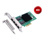 Carte contrleur ethernet gigabit pci express x4, 4 ports, processeur intel i350 - am4, prise en charge ...