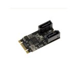 Carte contrleur m. 2 (m2 ngff) type pcie m ou b + m key - 2 port sata 3. 0 6gbps - chipset jmb582