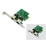 Carte controleur pci express pcie 2 ports rj45 gigabit ethernet 10 100 1000mbps. double chipset realtek ...