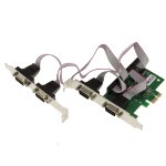 Carte controleur pci express (pcie) s�rie rs232 4 ports - chipset asix ax99100 - equerres low et high ...