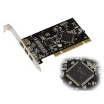 Carte contrleur pci firewire 800 et 400 ieee1394a et ieee1394b sur port pci - 2 + 1 sorties - chipset ...