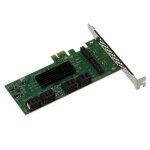 Carte contr�leur pcie 2. 0 x1 vers sata 3 6g 8 ports - chipset marvell 88se9215 88sm9705