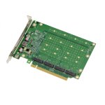 Carte contr�leur pcie 3. 0 16x pour 4 ssd m. 2 nvme m key (m2 ngff). mode bifurcation uniquement.