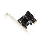 Carte contr�leur pcie 4 ports sata 3 6g - chipset marvell 88se9215 - high + low profile