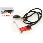 Carte contrleur pcie 4x pour ssd u. 2 nvme (u2 68pin sff - 8639) - cordon 1m - equerres low et high ...