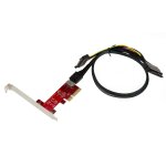 Carte contrleur pcie 4x vers oculink sff - 8612 pour ssd - cordon 1m 68pin sff - 8639 - equerres low ...