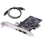 Carte contr�leur pcie jjs, 3x firewire fw - 6p 9p