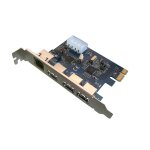 Carte contr�leur pcie usb3 (3 ports) et gigabit ethernet (1 port) - pci express 1x