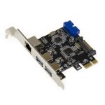 Carte controleur pcie vers gigabit ethernet et usb 3. 0 - 2 ports externes + 2 internes sur connecteur ...