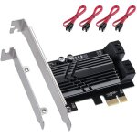 Carte d'extension de contrôleur pcie sata 3. 0 6 gbps, 4 ports 1x, pci express, 4 câbles sata 3. 0 Carte d'extension de contrôleur pcie sata 3. 0 6 gbps, 4 ports 1x, pci express, 4 câbles sata 3. 0