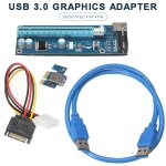 Carte extension de gpu pci - e express 1x à 16x, câble adaptateur usb 3. 0, câbles alimentation sata, ... Carte extension de gpu pci - e express 1x à 16x, câble adaptateur usb 3. 0, câbles alimentation sata, ...