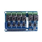 Carte d'extension de module de panneau de commande de relais rpi 6 canaux pour raspberry pi 3 2 a + b ...