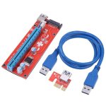 Carte d'extension pci e 60cm pcei64p n03 007s, carte pci express 1x � 16x, c�ble usb 3. 0, cordon d'alimentati ...