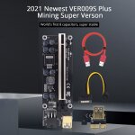 Carte d'extension pci e ver006s plus, 30cm 60cm 100cm, cble usb 3. 0, adaptateur pcie 1x  16x pour ...