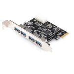 Carte d'extension pci - e vers usb 3. 0 hub, adaptateur pci express  4 ports, carte contrleur pci - ...