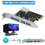 Carte d'extension pci e vers usb 3. 0 hub, adaptateur professionnel, 1x4 broches, alimentation pour ordinateur ... Carte d'extension pci e vers usb 3. 0 hub, adaptateur professionnel, 1x4 broches, alimentation pour ordinateur ...
