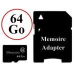 Carte m�moire au format micro - sd 64 go classe 10 + adaptateur pour huawei y5 by ph26