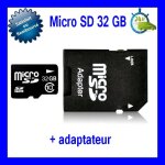 Carte mmoire micro sd 32 go + adaptateur sd