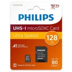 Carte m�moire philips micro sdxc 128go ultra speed vitesse de lecture jusqu'� 80mo / s, a1 fast app performanc ...