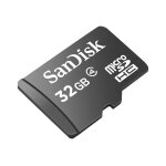 Carte mmoire sandisk micro sdhc 32 go class 4 noir - adaptateur microsdhc - sd inclus