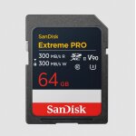 Carte mmoire sd sandisk extreme pro 64go sdxc uhs - ii jusqu' 300mb / s v90, 8k, 4k uhd, sd carte mmoire ...
