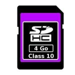 Carte m�moire sd sdhc 4 go gb classe 6 appareil photo t�l�phone