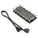 Carte mre rvb 12v 4 broches, cordon d'extension de hub de synchronisation  quatre broches, l'clairage ...
