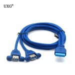Carte m�re usb 3. 0 avec c�ble d'extension � double ports 19 broches 20 broches vers usb 3. 0 femelle ...