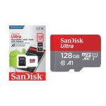 Carte micro sd adaptateur sandisc ultra 128 go 120 mo / s, jl389 Carte micro sd adaptateur sandisc ultra 128 go 120 mo / s, jl389