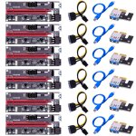 Carte pci - e pci express 1x à 16x, adaptateur d'extension avec câble usb 3. 0 4 broches 6 broches, cordon ... Carte pci - e pci express 1x à 16x, adaptateur d'extension avec câble usb 3. 0 4 broches 6 broches, cordon ...