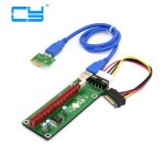 Carte pci e pci express riser 1x � 16x usb 3. 0, c�ble de donn�es sata � 4 broches ide molex, alimentation ...