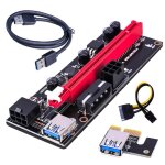 Carte pci express 1x � 16x, 0. 6m, c�ble usb 3. 0 sata � 6 broches, alimentation pour carte vid�o