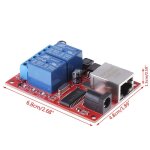 Carte relais ethernet 2 voies, commutateur de retard, module de contrleur tcp / udp pour serveur web ...