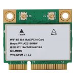 Carte rseau sans fil 5374m wifi 6e 5g triple bande gigabit 6ghz bande pcb carte wifi avec mini port ...