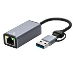 Carte rseau sews - usb c usb a vers rj45, adaptateur ethernet 2 en 1, plug - and - play pour tlphone ...