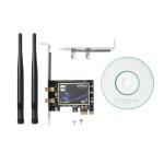 Carte rseau wi - fi 6 pci - e 1x, 2. 4 / 5ghz, adaptateur ethernet sans fil, pci express, contrleur ...