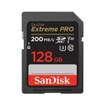 Carte sd sandisk extreme pro 128 go classe 10 u3 sd 200 mo / s en criture 90 mo / s sdxc