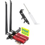 Carte wifi 5400mbps pcie wifi 6e bluetooth5. 2, intel wifi 6e ax210, tri - bandes (6ghz / 5ghz / 2. 4ghz) ...